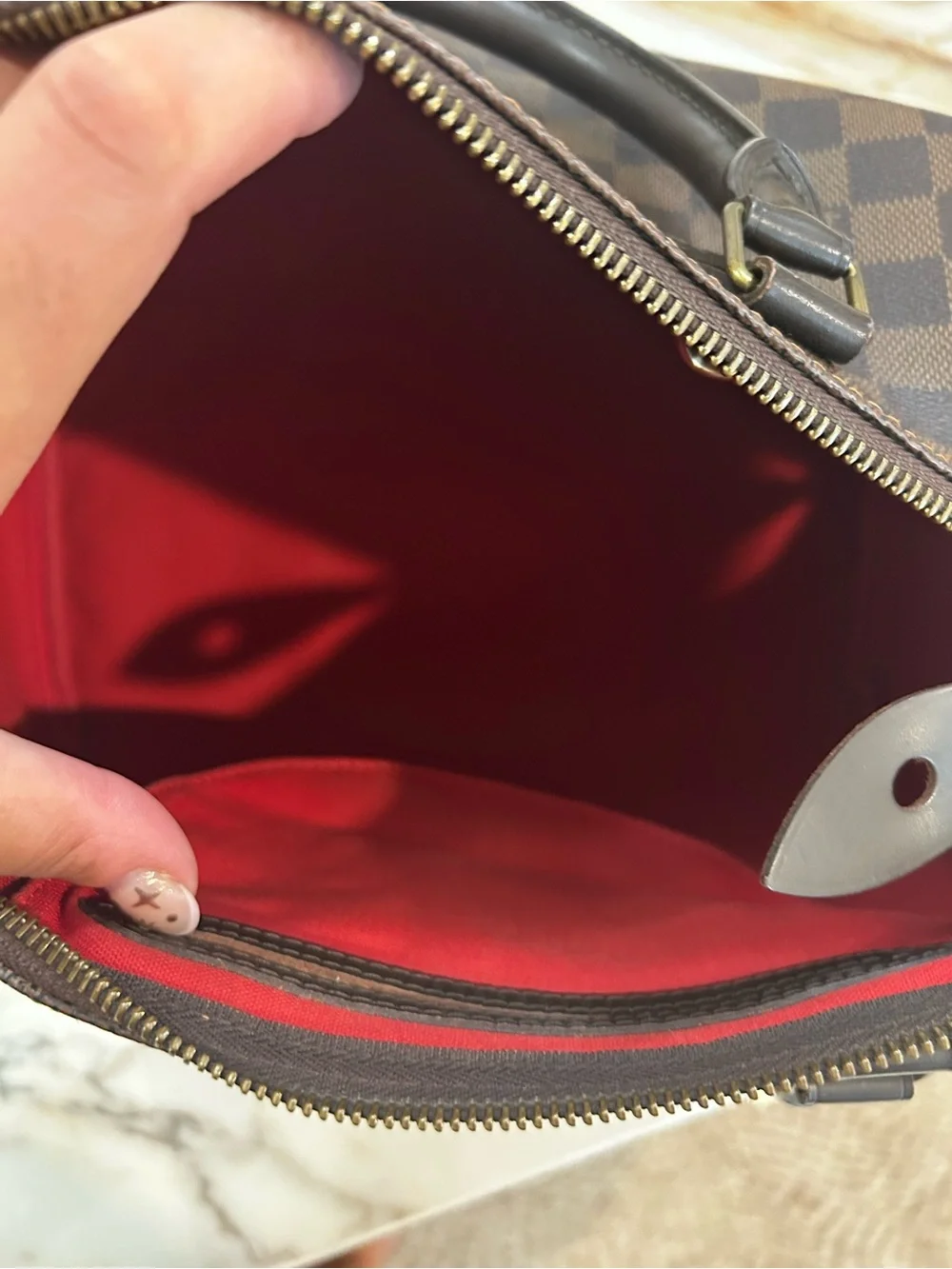 Louis Vuitton Brown Damier Ebene Duffel Bag